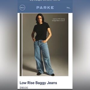 Parke low rise baggy jean